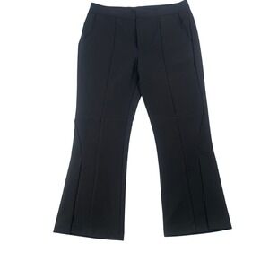 Devlin Womens Black Seam Detail Cropped Flare Trousers Pants Size 6 NWT
